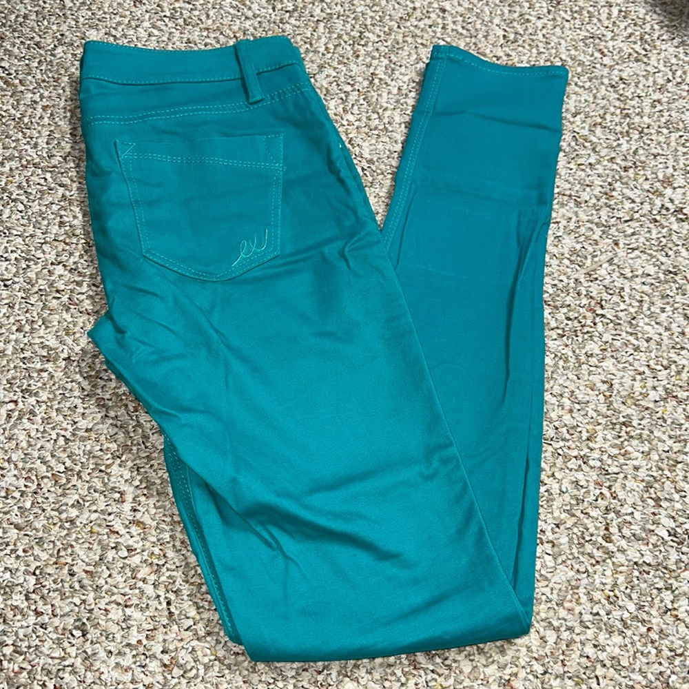 Express teal/turquoise pants